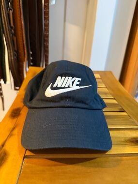 Nike Navy Baseball Cap with White Swoosh